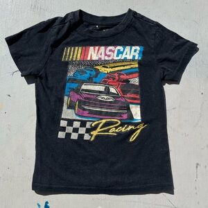 Kid's NASCAR T-Shirt Black Spell-Out XS Racing Stock Daytona 500 Hot Rods